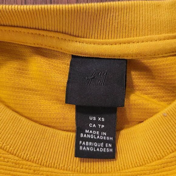 H&M Mustard Sweatshirt Sz XS - Picture 4 of 4